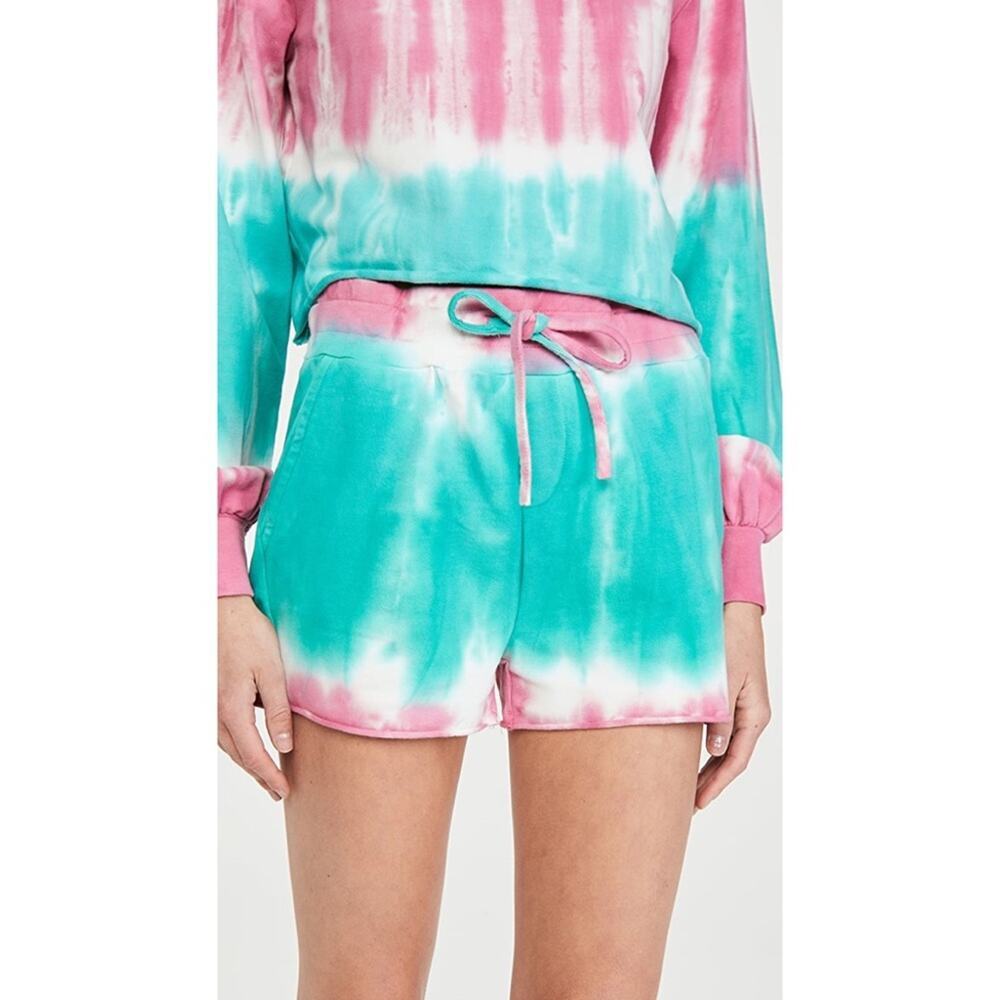 Beach Riot Tie Dye Shorts in Teal/ Azalea Women's Size M